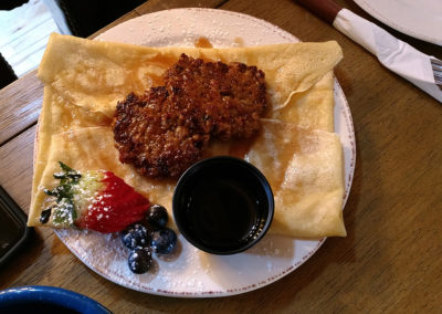 Crepes and Sausage